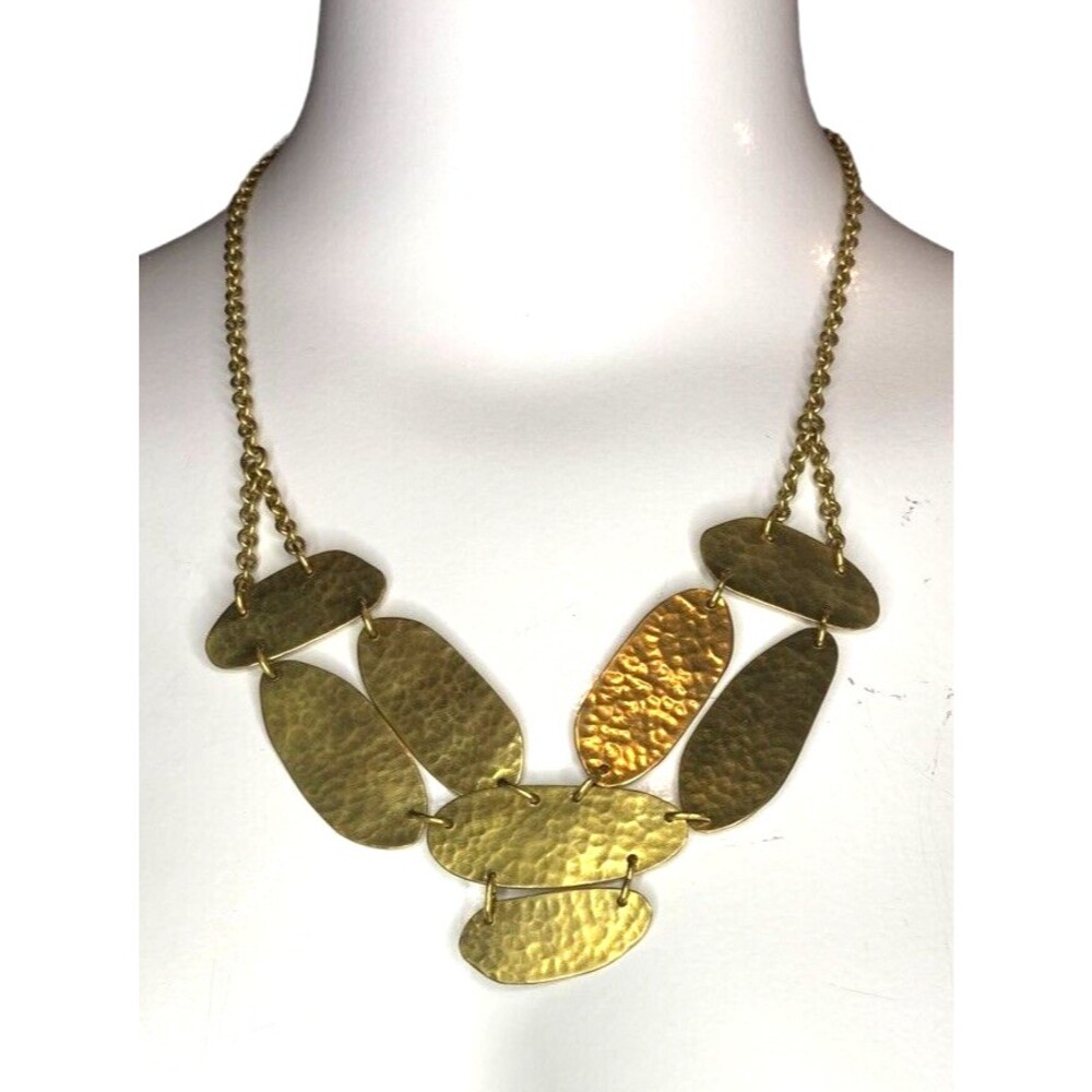 artisan necklace oval pounded metal Unique art whimsygoth fantasy fairycore